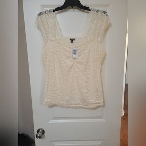 Torrid Ivory Lace Top